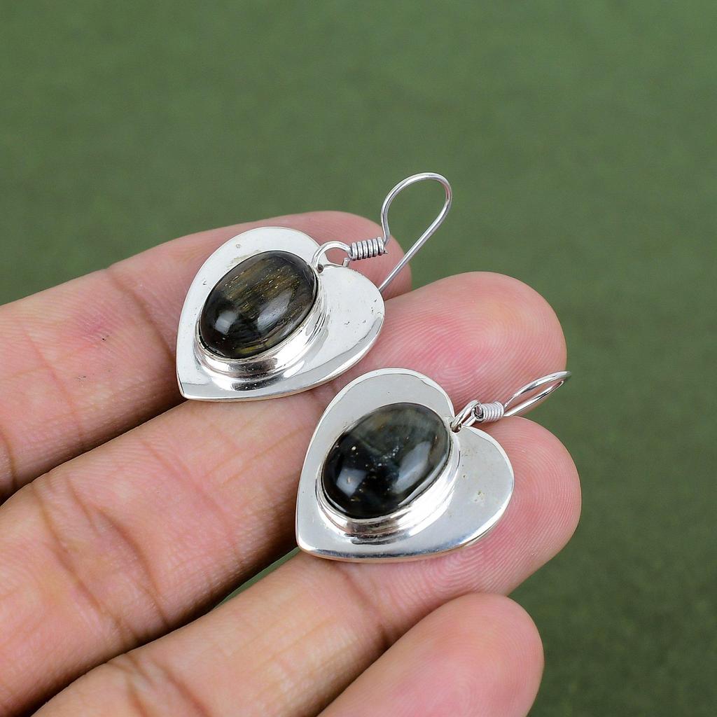Pietersite Earring 925 Sterling Silver Earring Natural Gemstone Earrings Pietersite Jewelry Handmade Earring Gifts For Mother Silver Jewelry