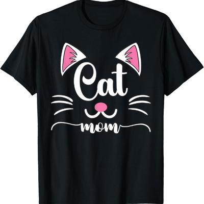 Cat Mom Cat Mama Pet Lover Mother Family Matching Women T-Shirt
