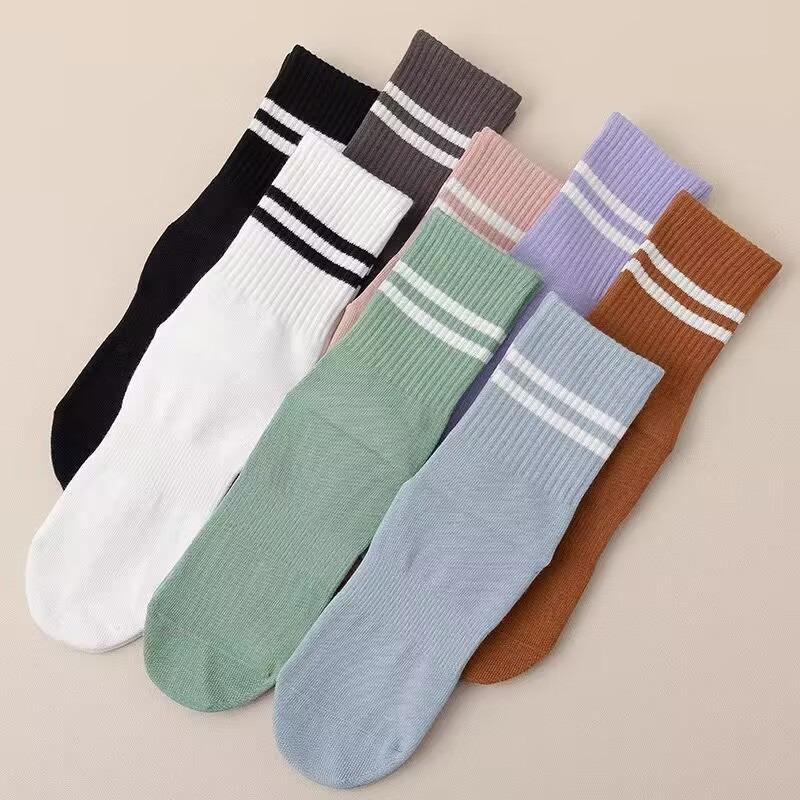 Yoga Socks with Shark Pants, Non Slip Professional Women's Autumn/Winter Mid Length Pilates Adult Sports Fitness Floor Socks