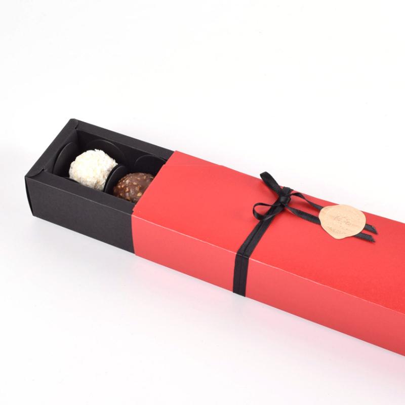 5Pcs Long Box Chocolate High End Paper Box Version Single Grid Long Strip Wedding Candy Box Jewelry Packaging