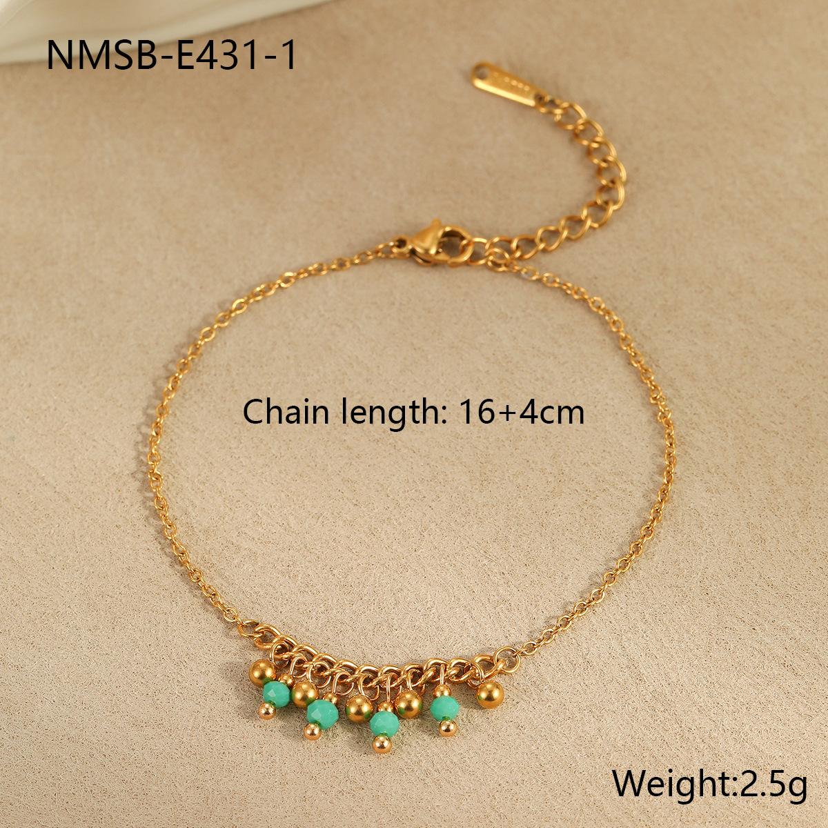 GEMCHIC Women s Geometric Tassel Bracelet Fashion Colorful Beaded Chain Jewelry 18K