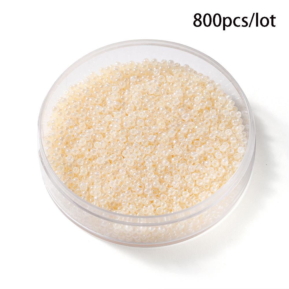 500/800Pcs/Lot 2/3mm Candy Color Glass Seed Beads Cute Bulk Small Bead Bracelet Handicraft for DIY Jewelry Making Accessories