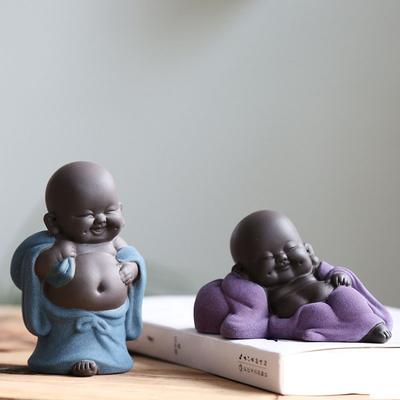 Figurka małego mnicha Miniaturowa figurka mnicha Uroczy posąg mnicha Buddy Uroczy mały mnich Dekoracja Kreatywna ozdoba małego mnicha