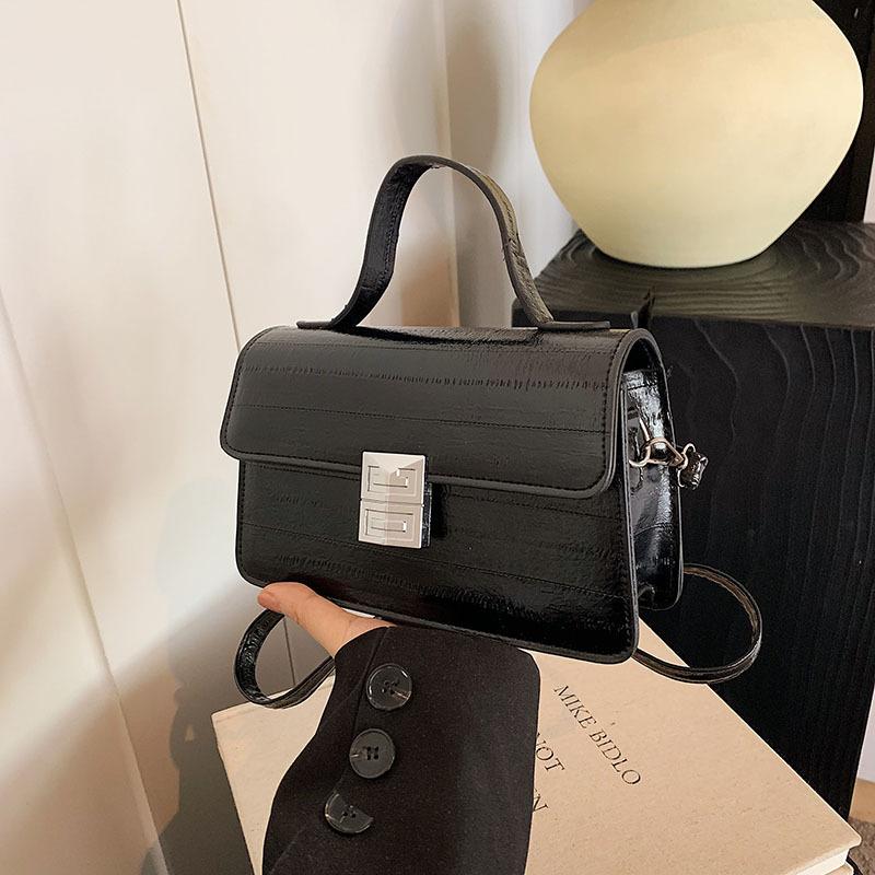 Niche Versatile Handbag, Small Square Bag, Fashion Shoulder Bag, Foreign Women'S Bag, Textured Pu Crossbody Bag
