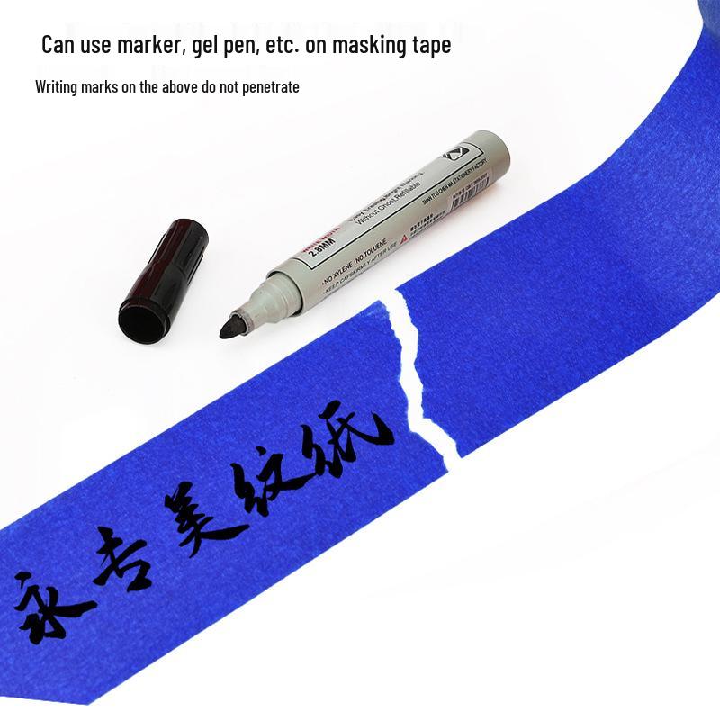 Blue Crepe Paper Tape for DIY Crafts, Masking, Seam Filling & Art Color Separation