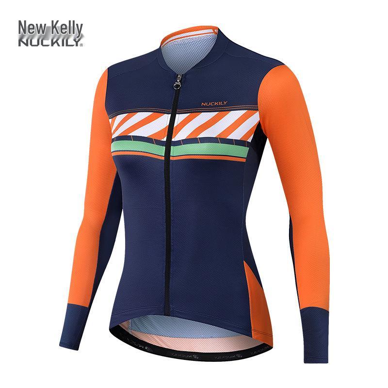 Nuckily Women s Long Sleeve Cycling Jersey - Spring/Summer Bike Top for Road and Mountain Riding Small