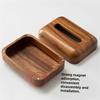 1pcs Vintage Solid Wood Tissue Box with Lid Handcrafted Wooden Tissue Holder Home Desk Decoration Storage Organizer