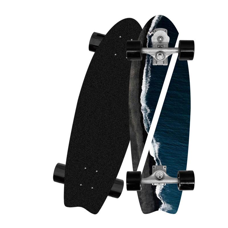 S7 גלשן סקייטבורד יבשתי 815x255x125 מ"מ סקייטבורד גלשן תושבת S7 גלישת גלים גלשן דג סקייטבורדים לונגבורד