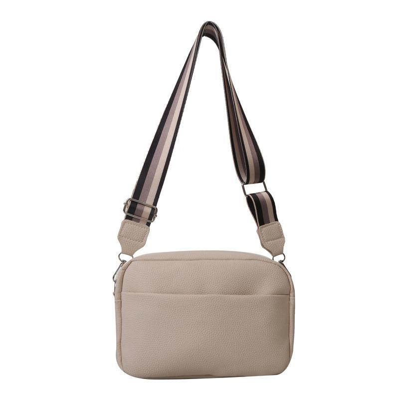 Stylische Street Trend PU Crossbody Tasche Damen 2023 Mode Breiter Riemen Umhängetasche
