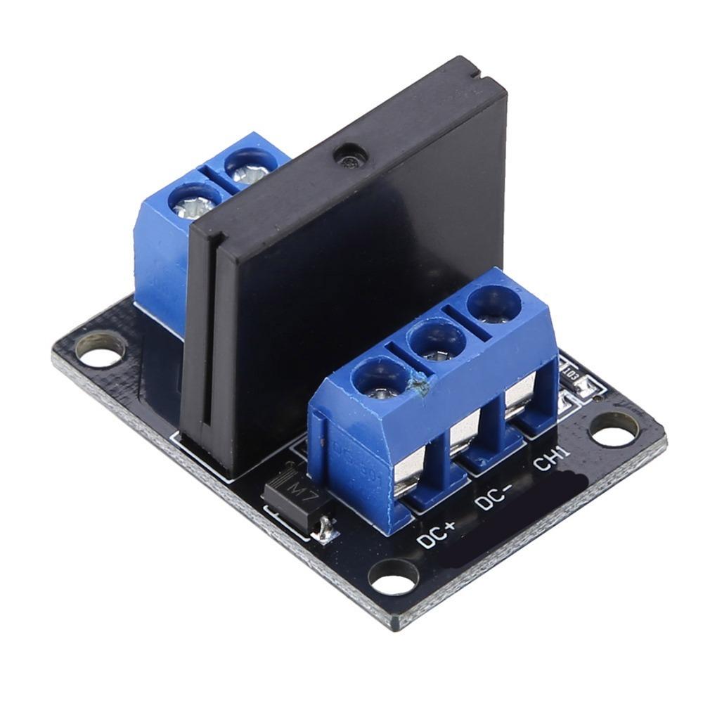 

DC 5/12V 1 Channel Solid State Relay Module 240VAC 2A High Level Trigger 1 Channel SSR Board 1-Channel with Fuse 5V