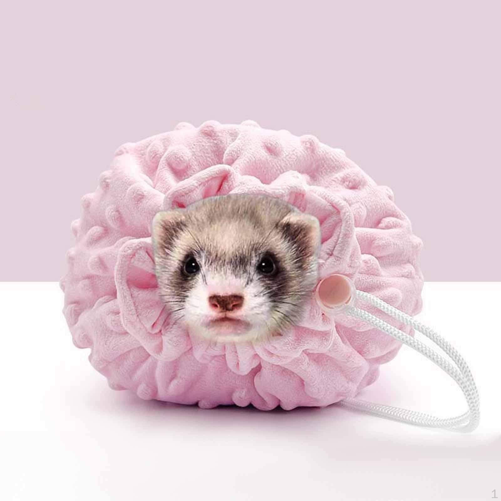 

Bath Towel Bag for Bearded Dragon And Ferret, Quick Drying Small Animals розовый