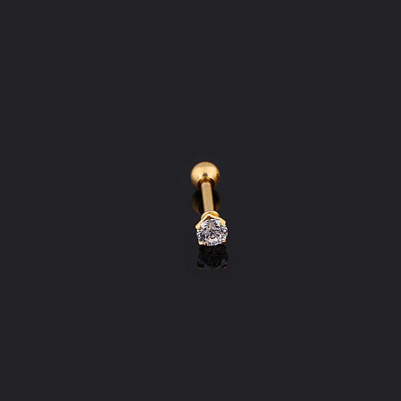 2Pcs Medical Titanium Steel Zircon Ear Studs Korean Girls Men's Diamond Earrings Fashion Ear Bone Studs