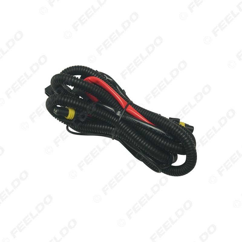 FEELDO Car Auto 12V 35W/55W Conversion Kit Lamp Relay Wiring Harness Wire For H7 HID Headlight Bulbs Wire Adapter #HQ7119