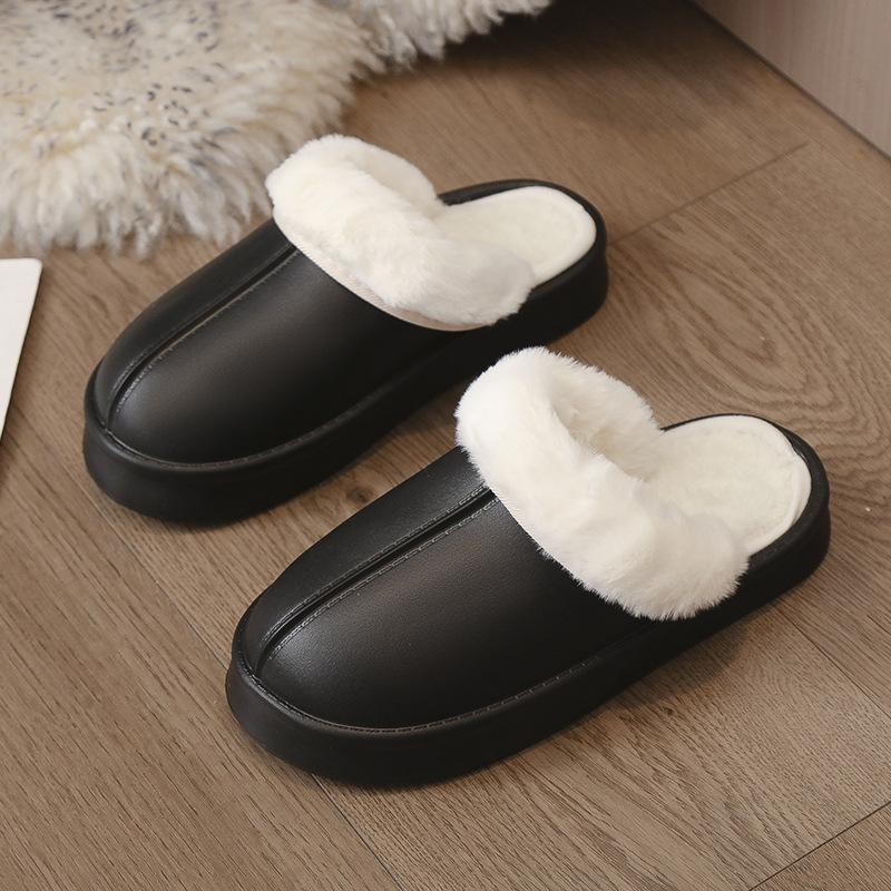 New winter waterproof shell cotton slippers warm outer wear ins non-slip home removable cotton slippers