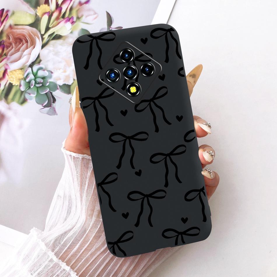 For Infinix Zero 8 8i X687 X687B Cute Flower Butterfly Cat Painted Case For Infinix Zero8 Zero8i Black Silicone Soft Phone Cases