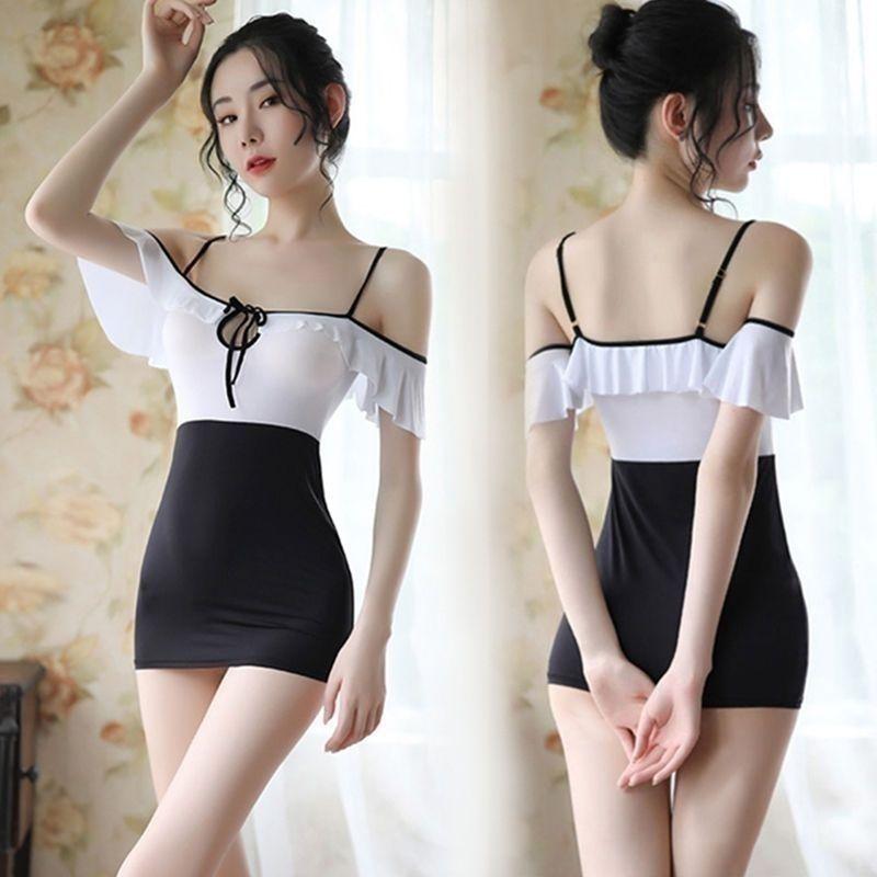 Sexy lingerie flirting hot bed passion sexy lace transparent pure desire pajamas no temptation