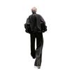 Men's High-End Casual Sportswear: Loose Cardigan Jacket & Wide-Leg Pants Two-Piece Set