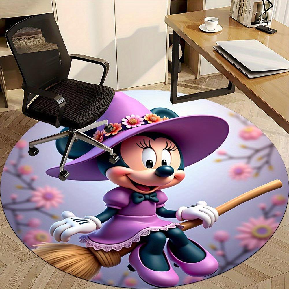 

1pc Magical Witch Design Round Rug - Perfect for Office, Living Room, Bedroom Decor with Non-Slip Backing and Cute Cartoon Pattern -C41115 80cm by 80cm