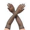 Fashion Diamond Shiny Mesh Gloves Hollow Breathable Women Sexy High Elastic Fishnet Gloves Halloween Party Carnival Cosplay