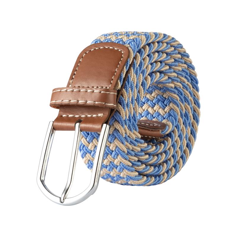 120cm Unisex Elastic Fabric Casual Belt Pin Buckle Expandable Braided Stretch Canvas Simple and Stylish Leisure Men Women Belt