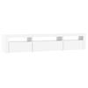 Vidaxl Szafka Pod Tv Z Oświetleniem Led, Biała, 195X35X40 Cm