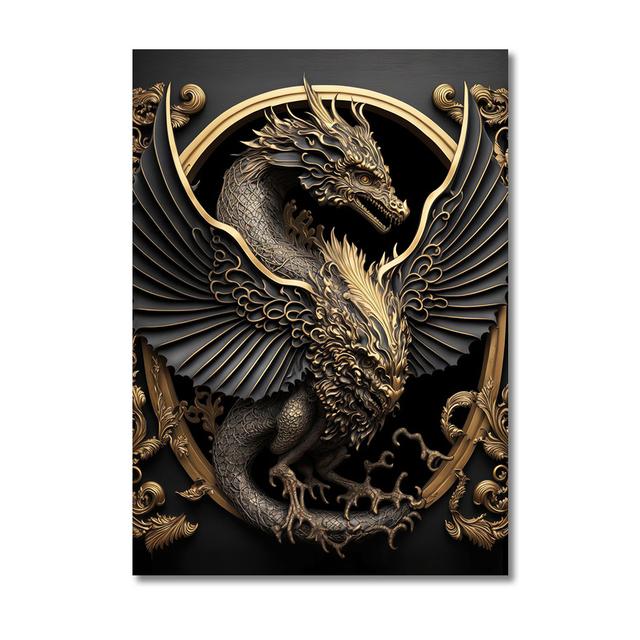 Metal Sculpture Gorilla King Canvas Painting Print Golden Lion Tiger Deer Bull Poster Art Animal Statue Picture Wall Decoration