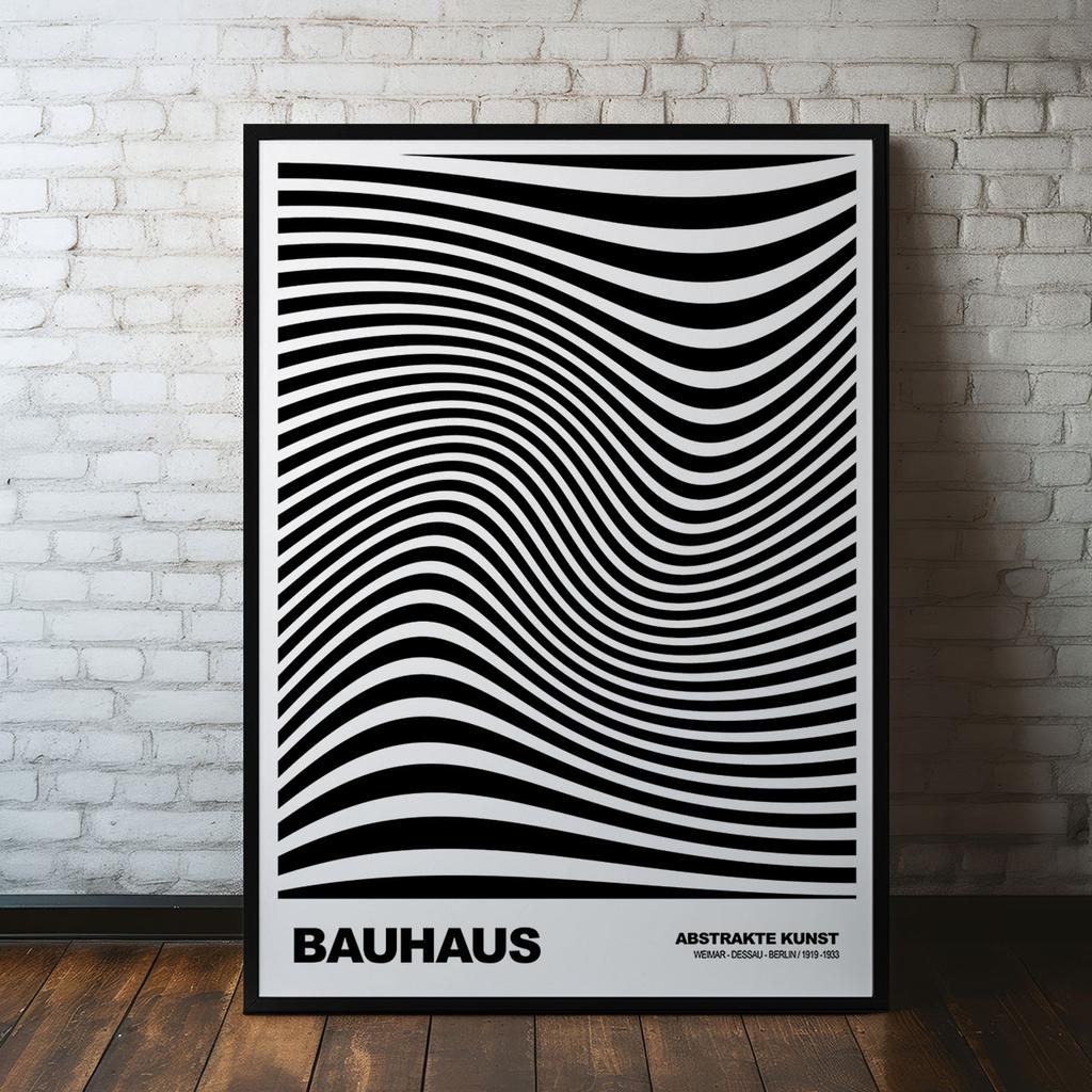 Black and White Bauhaus Poster