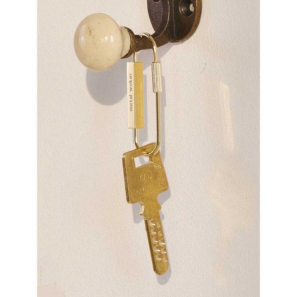 Einfacher Schlüsselanhänger aus Messing von Metalworker (Inklusive Gravur)