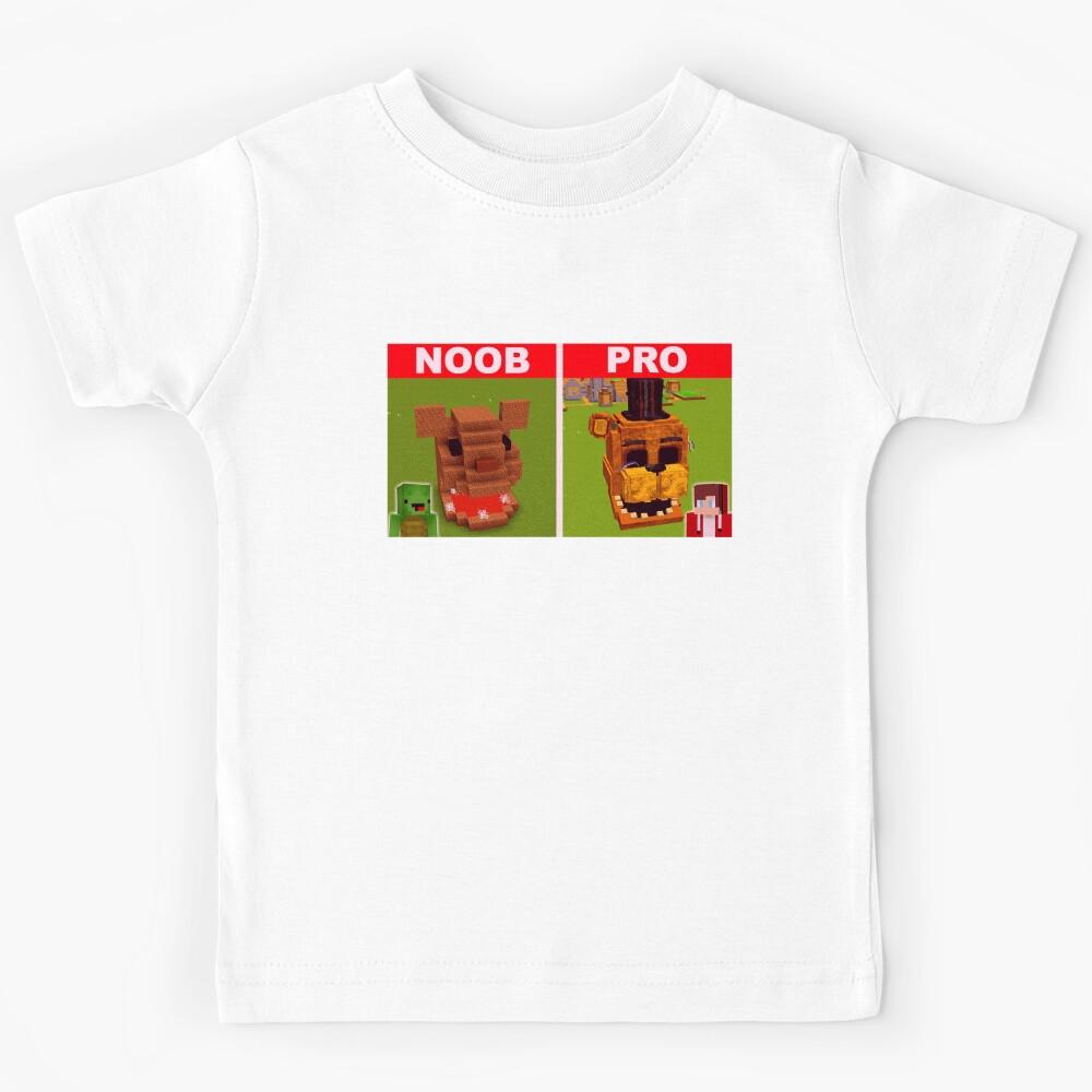 Noob Vs Pro JJ Mikey Maizen Kids T-Shirt 160