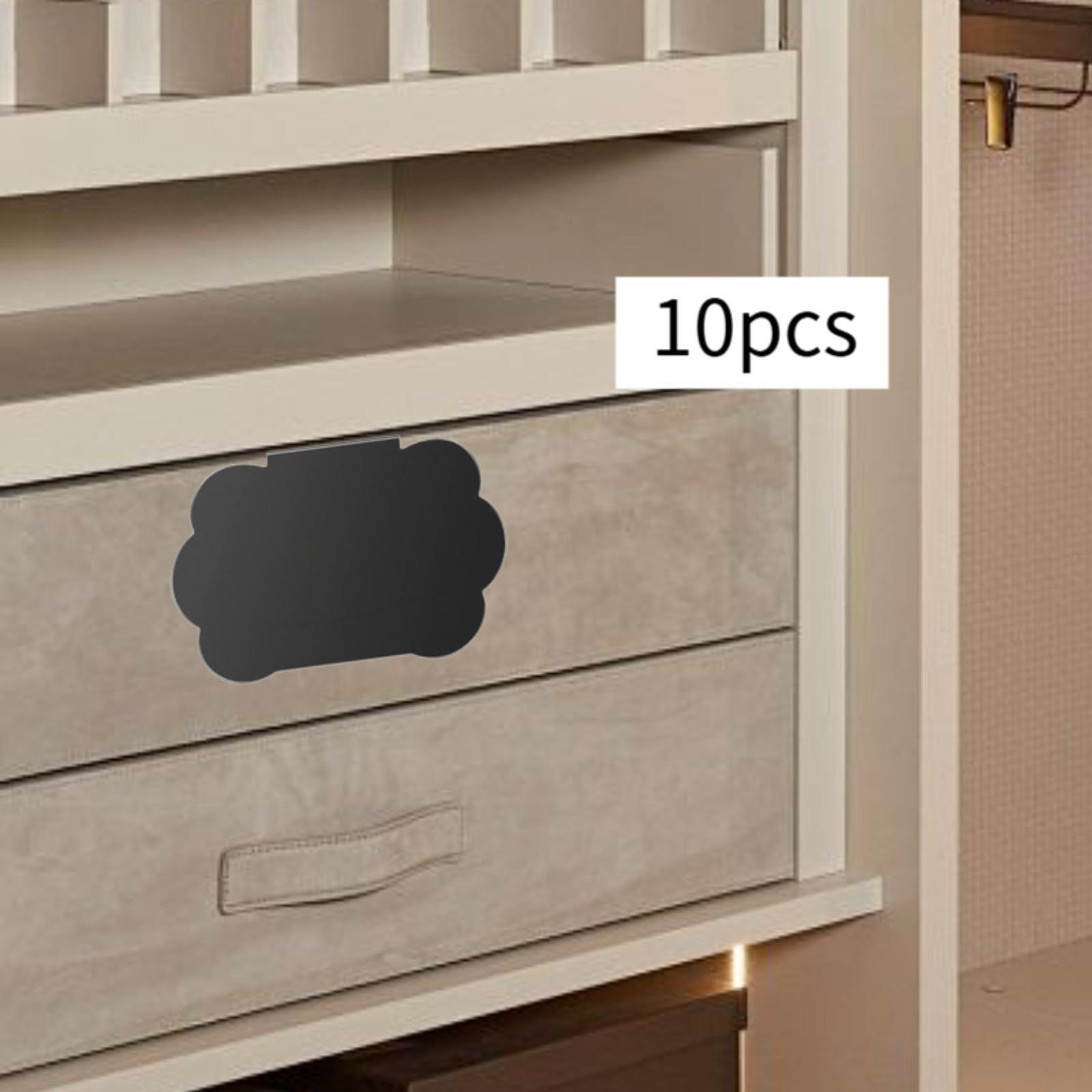 

10PCs Small Chalk Label Storage Basket Bin Labels PVC Simple Design Wire Shelf