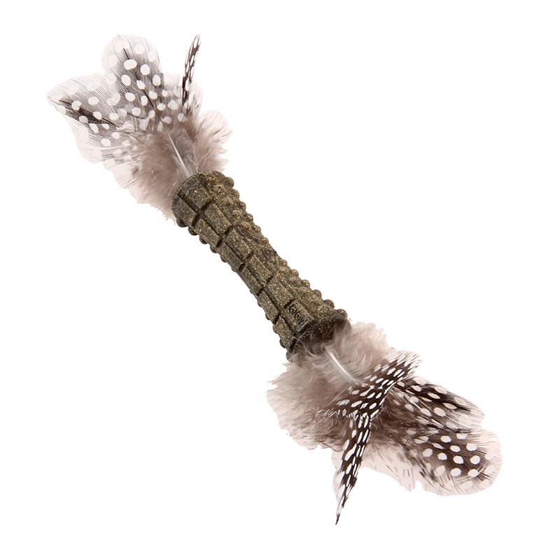 Interactive Feather Cat Teaser Toy with Dental Chew