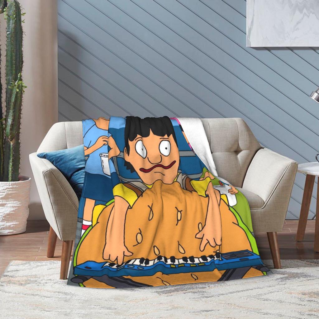 Bobs Funny B-Burgers Blanket Multi-size Soft Fuzzy Plush  Throw Blankets for Sofa Couch and Bed