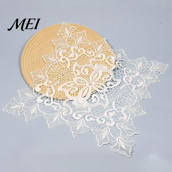Decorative Table Covers for Weddings White Lace Doily, Elegant Retro Placemat, Embroidered Placemats Dining Mat, Rectangular Round Oval Doilies
