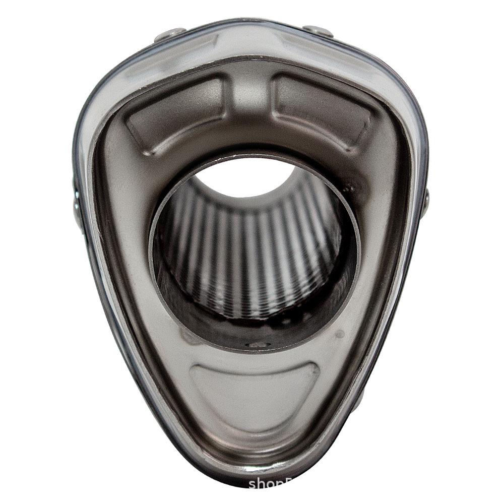 R7 Stainless Steel Motorcycle Scooter Exhaust with Carbon Cover, 51MM