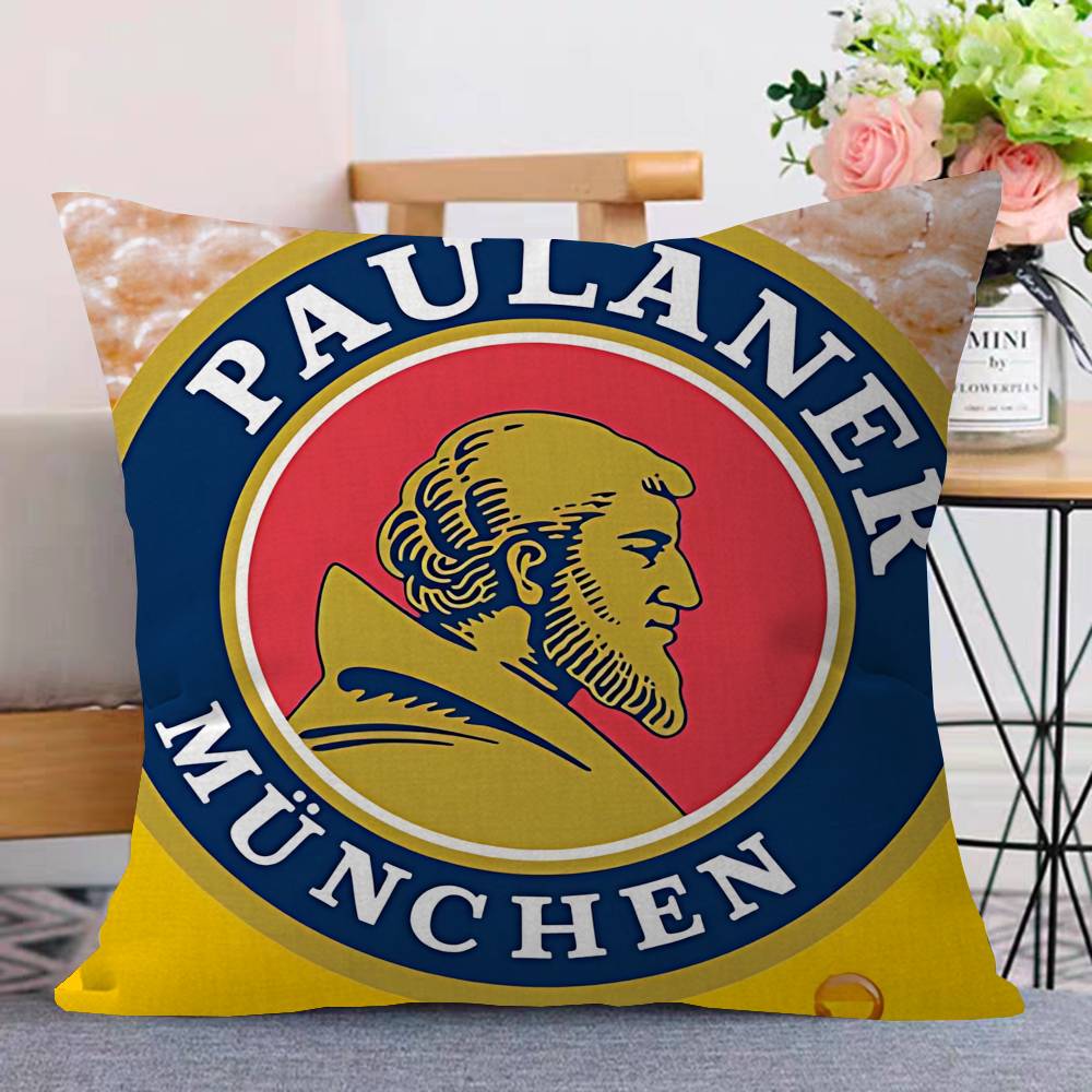 German Beer Paulaner Personalized Pillow Cover Kids Bedroom Wild Party Decor Pillowcase Kid Birthday Shower Gift