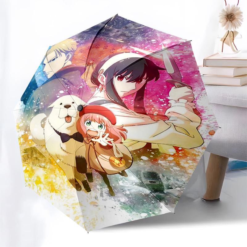 

1pc Anime Characters Festival Gift Umbrella - Automatic Opening, Foldable Design, Iron Frame, Outdoor Use, Suitable for Fans, Travel, Daily Use.P019