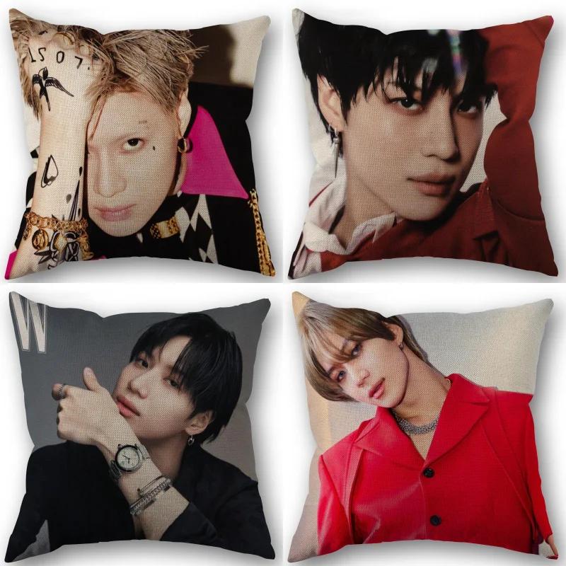 Taemin Kpop Star Pillowcase High Quality Home Textile Cotton Linen Fabric 45x45cm One Side Decoration Pillow Cover New 0519