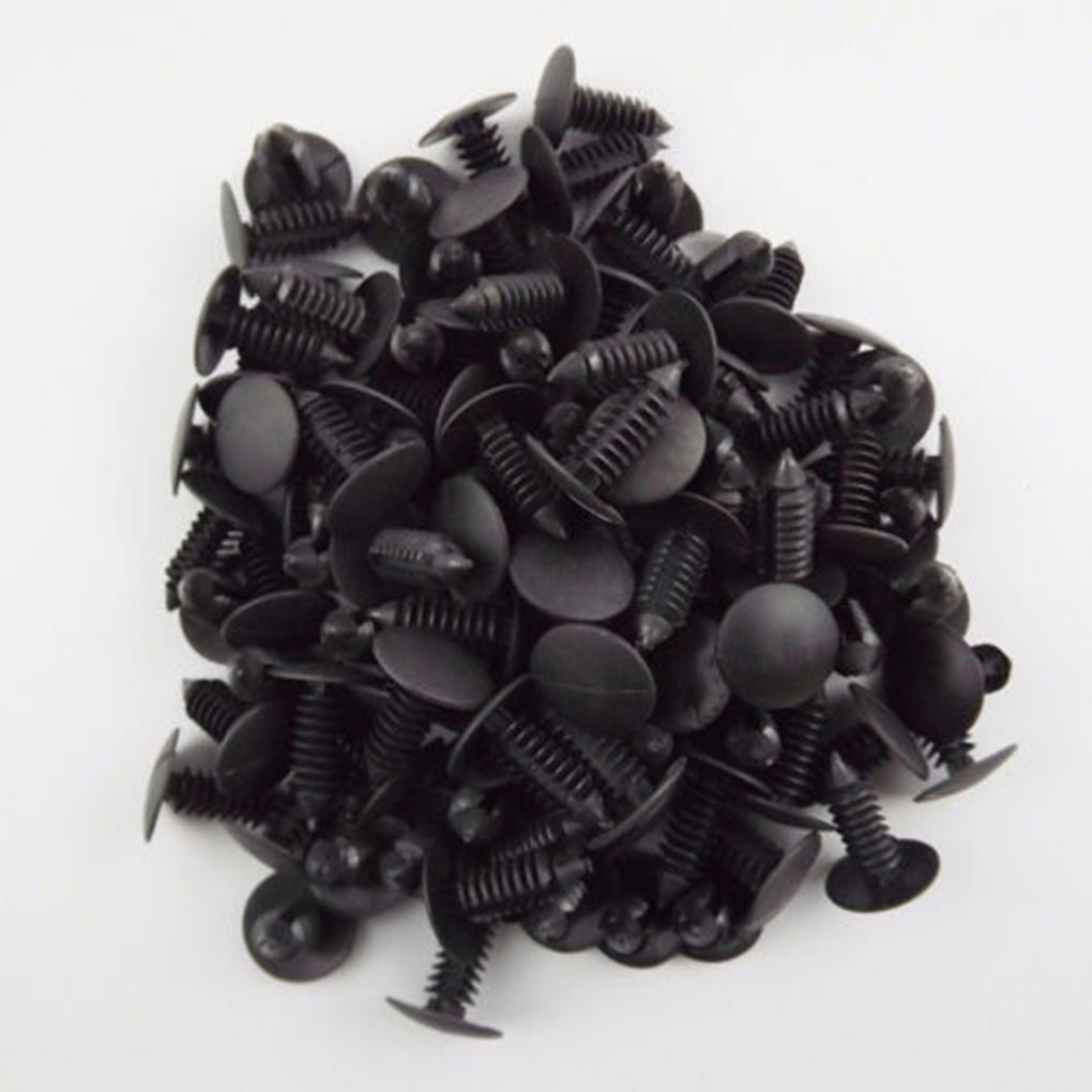 100pcs Universal Plastic Rivets Car 100pcs Universal Auto Fastener Bumper Push Pin Vehicle Clips Buckles