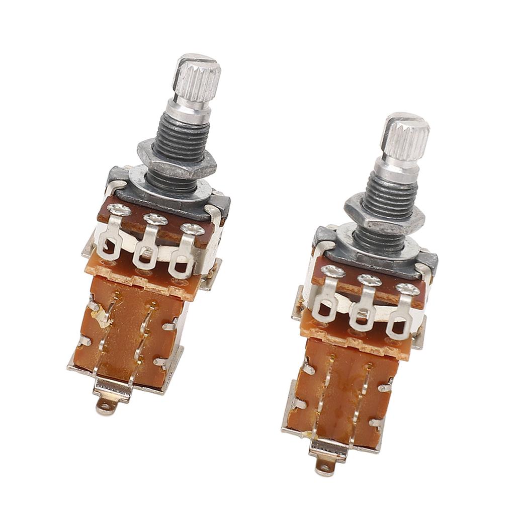 2PCS Guitar Potentiometer A1M B1M Combination 18mm Knurled Shaft Electric Bass Pots for Volume and T