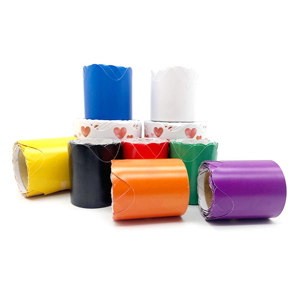 Durable Paper Border Trim Colorful Scalloped Border Trim Classroom Decoration