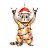 Acrylic Cat & Sloth Flat Christmas Tree Ornament Decorations