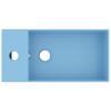 Bathroom Washbasin with Overflow Matte Ceramic Light Blue