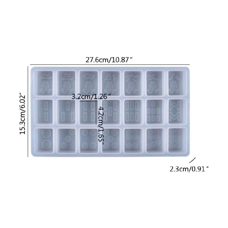 Mahjong Epoxy Resin Casting Mold Resin Silicone Mold for DIY Project Pendant