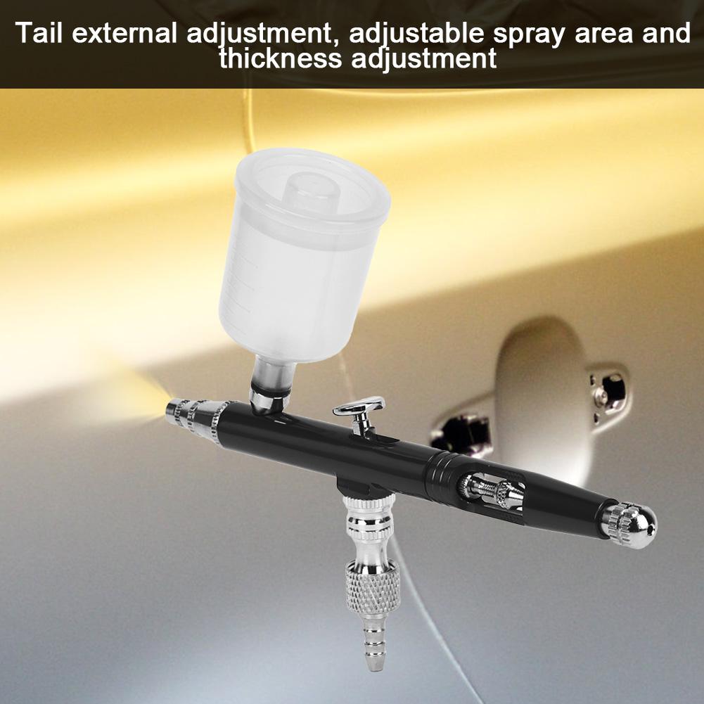 AR131 Lackierspritzpistole Kunst Airbrush Werkzeug DIY Farbspritzgerät Pneumatische Spritzpistole Schwarz