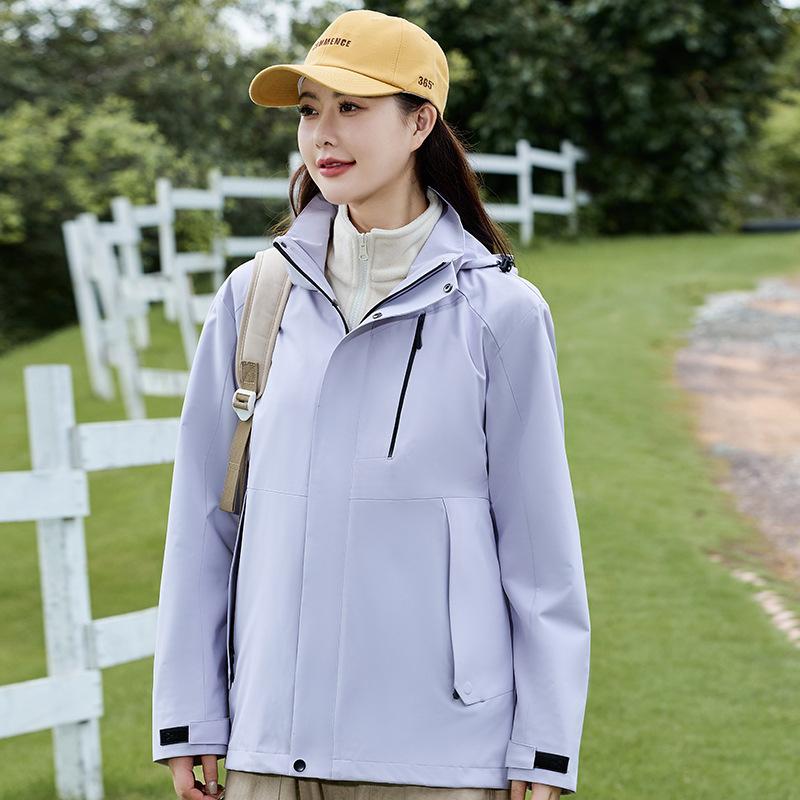 Couple jacket men's and women's three-in-one two-piece set waterproof and breathable hiking warm jacket jacket