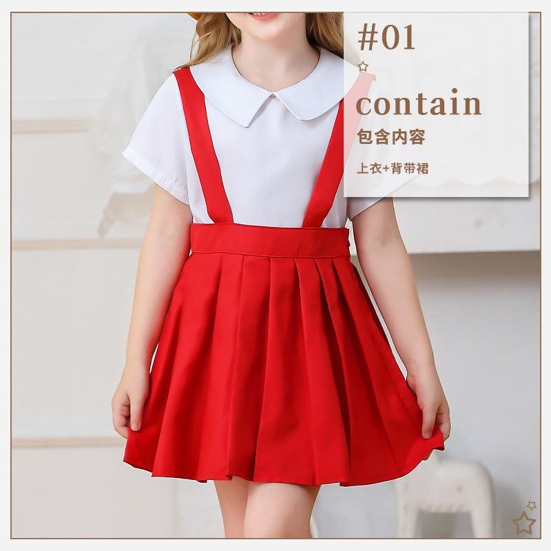 Cherry Maruko Cosplay Children Anime Girl Skirt Performance Student Suit Sailor Suit