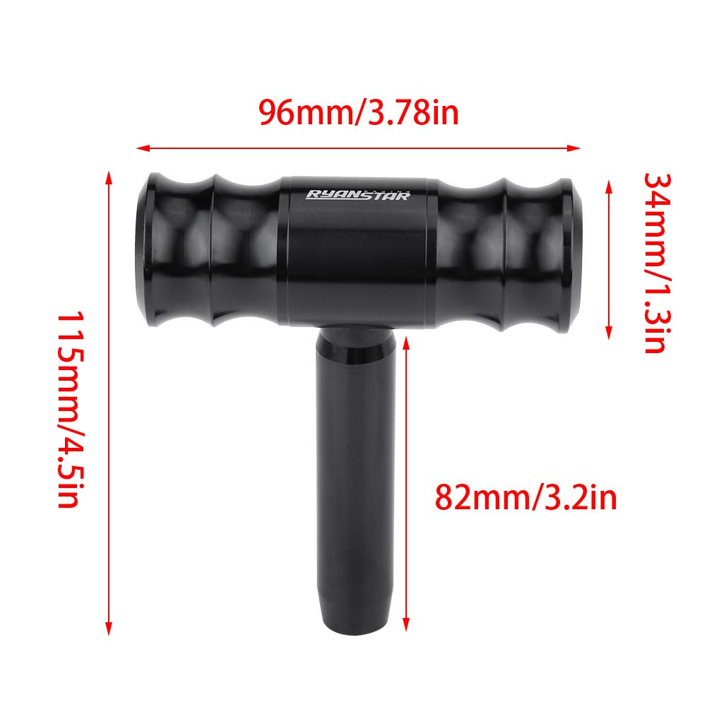 Akozon T-Handle Gear Shift Stick Shifter Handle Manual Auto Car Universal Car Lever Knob Black