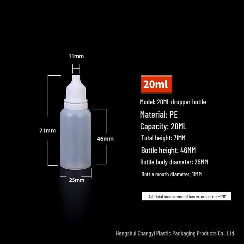 Göz Damlası İçin Beyaz Plastik Sıkılabilir Damlalıklı Şişe - 5/10/15/20/30ml Boyutları Mevcuttur