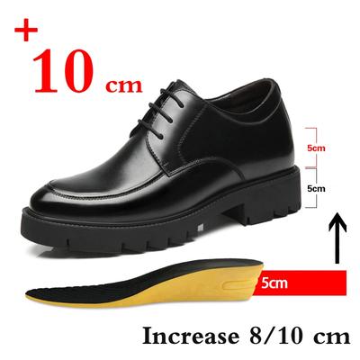 Brand Genuine Leather Sneakers Men Elevator Shoes Platform Heels 8/10cm Height Increase Heightening Shoes Man Dress Shoes