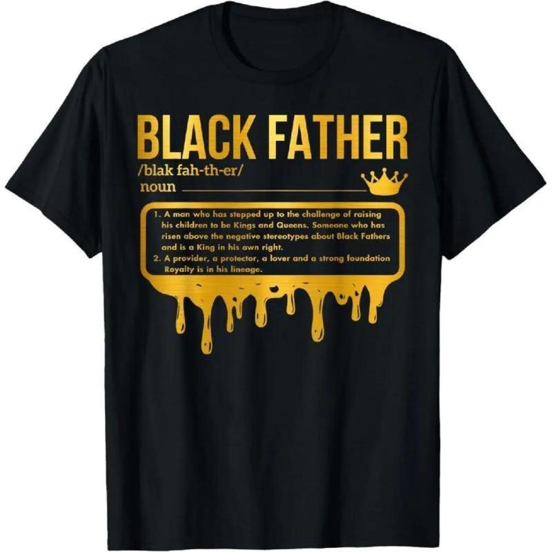 Printing Black Father Definition African American Dad T Shirt for Father s Day S